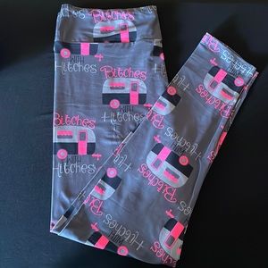 Bitches with Hitches Buttery Soft Boutique Style Leggings.